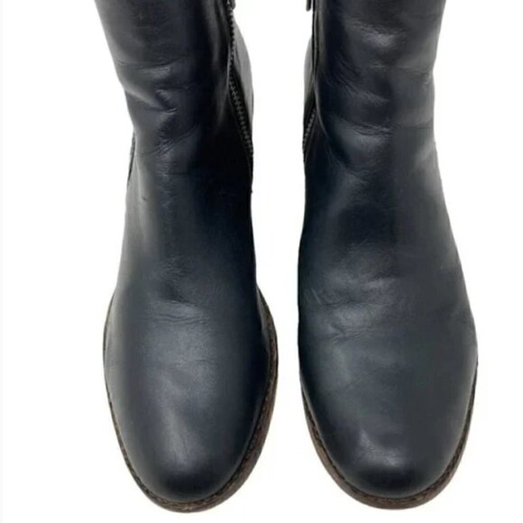 Frye Alton Chelsea Black Leather Zip Ankle Boots - Size 8 - Picture 5 of 9